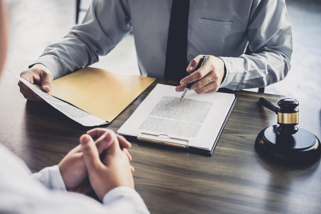 lawyer holding a document